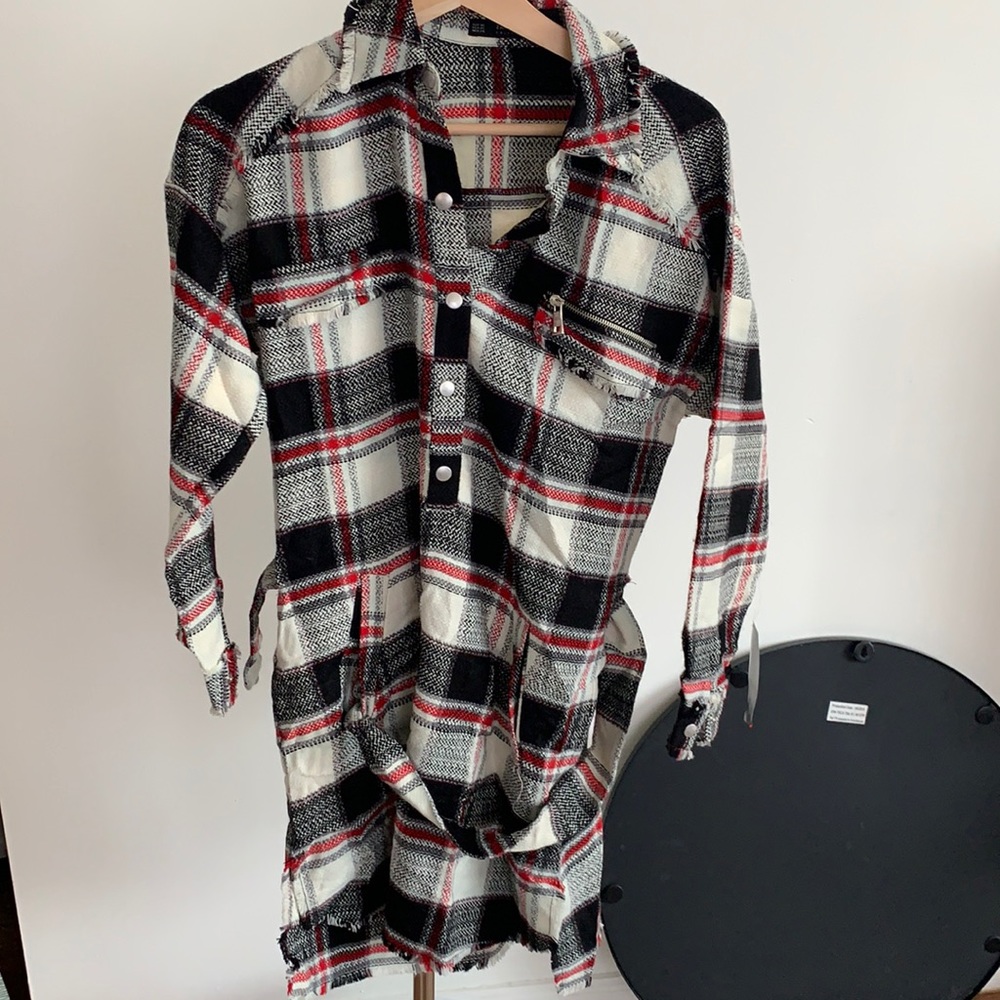 Zara basic plaid dress